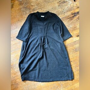 Toast UK Charcoal Grey Wool Blend Winter Dress Minimalist Chic